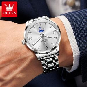   Montre de sport luminescente étanche personnalisée avec logo OEM 3646 pour hommes, rectangulaire, phase de lune, calendrier, multifonctionnelle, à quartz - Product Image 4