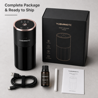 Diffuseur d'arômes pour voiture, 3 modes de parfum, capteur de mouvement intelligent, démarrage/arrêt automatique, bordure or rose, type-C sans fil