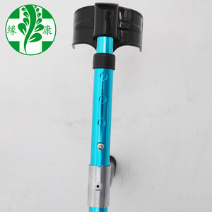 Canne de randonnée réglable en alliage d'aluminium bleue avec embout métallique pour la randonnée et l'alpinisme - Product Image 2