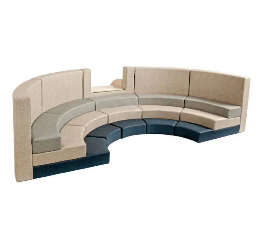 Set Sofa melengkung kombinasi kreatif Modular Modern dengan tangga untuk anak prasekolah Taman kanak-kanak