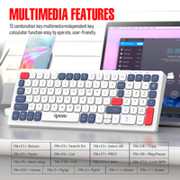 RAIKU R906 Wireless Keyboard and Mouse Set 2.4G Dual Mode Rechargeable 100 Keys Scissor Switch for Office PC