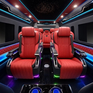 Dingkong Toyota HiAce Grand Cabin VIP Interior, Asiento de Capitán, Techo Starlight, Acabado de Acero Inoxidable, Iluminación LED |   Fabricante Personalizado - Product Image 1