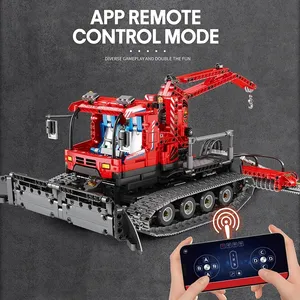 1047 Piezas Vehículo Técnico de Nieve a Control Remoto, Bloques de Construcción, Coche Eléctrico RC, Modelo de Grúa de Ingeniería, Ladrillos, Juguetes para Niños, Regalos - Product Image 5