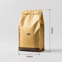 Emballage personnalisé de haute qualité directement de l'usine, sacs à café à fond plat avec valve pour usage alimentaire