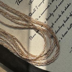 Collar Wenchi S925, Diseño Italiano, Tejido Multicapa, Cadena para Clavícula, Estilo Simple y Lujoso, Contraste de Colores Finos - Product Image 5