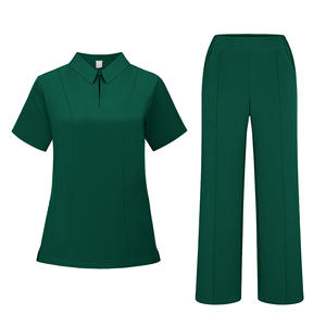 Pour les offres, compensation des dommages sans motif dans les 7 jours. Ensemble long 2 pièces respirant à manches courtes en polyester et élasthanne, élégant - Product Image 1