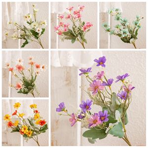 คาลลาฟลอรัลช่อดอกไม้ประดิษฐ์ 5 หัว กลีบดอกโพลีเอสเตอร์ สีขาว สีชมพู สีเหลือง สีฟ้า ตกแต่งงานแต่งงาน สไตล์ INS งานฝีมือ - Product Image 3