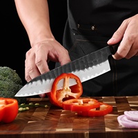 Couteau de chef forgé à la main en acier à haute teneur en carbone, 8,5 pouces, style japonais, pour trancher la viande et les légumes