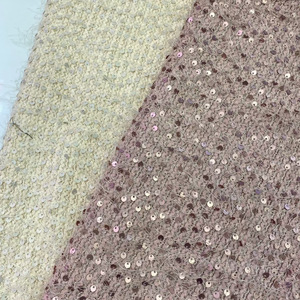 Nouveau Design 100% Polyester Fluorescent Luxe Belle Gaze Tulle Or Paillettes Perles Brodé De Mariée Paillettes Tissu De Mariage - Product Image 2