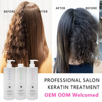 Vente en gros de cheveux lisses sans formaldéhyde OEM à la kératine brésilienne, traitement lissant pour cheveux abîmés