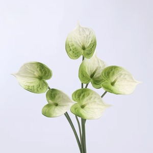 Rất Khuyến Khích Nhân Tạo Bất Động Cảm Ứng PU 58Cm Dài <span class=keywords><strong>Anthurium</strong></span> Hoa Nhân Tạo Màu Đỏ <span class=keywords><strong>Anthurium</strong></span> Cho Đám Cưới Trang Trí - Product Image 5