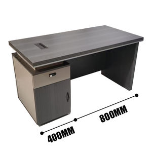 Bureau d'<span class=keywords><strong>ordinateur</strong></span> en bois avec panneau moderne et personnalisable, avec hutch, table de bureau pour petite pièce, bureau à domicile - Product Image 2