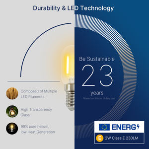 Лидер продаж, 120 В, 220 В, без мерцания, T8 T22, 2 Вт, 2700 К, 230 лм, Светодиодная лампа накаливания для холодильника, для нескольких сценариев - Product Image 6