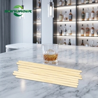 Agitateurs à café jetables en bois de bouleau biodégradable