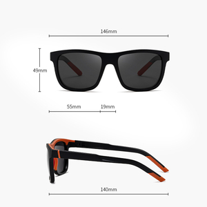 Commercio all'ingrosso <span class=keywords><strong>TR</strong></span> classici occhiali da sole da uomo quadrati a due colori alla moda di lusso con Design polarizzato Logo personalizzato peso leggero TR90 per - Product Image 4