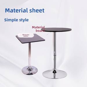 Verstellbarer Metall-Laptop-Schreibtisch Kleiner quadratischer Steht isch für Wohnzimmer für Ausstellungs empfang Freizeit essen Holzplatte Stil - Product Image 3