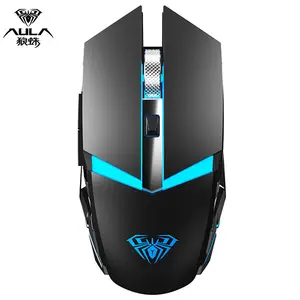 Pour AULA SC400 souris sans fil rechargeable ordinateur portable ordinateur de bureau jeu esports poulet mangeant une souris rougeoyante