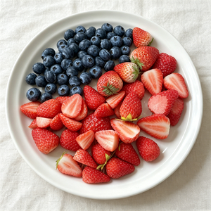Realistic Pvc Mixed Fruit Model <b>Strawberry</b> Blueberry Exquisite Surface Natural Fresh Fruit Display Simulation <b>Cake</b> <b>Decoration</b> - Product Image 1
