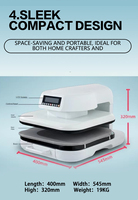Nouvelle presse à chaud industrielle mini électrique automatique pour T-shirts, avec plateau de base surdimensionné et design à tiroir, écran LCD