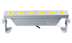 Iluminación LED <span class=keywords><strong>Maky</strong></span>, Batería, 6x18W RGBWA+UV, Inalámbrica, DMX, Wash Uplights, <span class=keywords><strong>DJ</strong></span>, para Iluminación de Paredes, Efectos para Fiestas y Eventos - Product Image 3