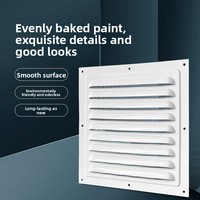 Grille de ventilation murale extérieure galvanisée, blanc laiteux, respirante, étanche à la pluie, au vent et à la poussière, pour boîtier électrique et moteur