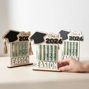 Portafoglio in legno di <span class=keywords><strong>laurea</strong></span> 2026 personalizzato porta carte regalo per studenti cassa regalo di <span class=keywords><strong>laurea</strong></span> - Product Image 2