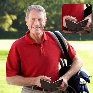 Couverture de carnet de scores de golf personnalisée en cuir, porte-cartes de scores sur mesure - Product Image 6