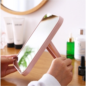 Espejo de maquillaje de tocador de escritorio cosmético plegable portátil, espejo de escritorio de pie de mesa de plástico personalizado de un solo lado, venta al por mayor - Product Image 4