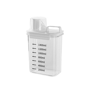 Contenedor de Almacenamiento Transparente para Detergente de Lavandería con Escala de Medición, Contenedor de Jabón para Platos de Plástico, Rectangular, Tamaño S - Product Image 5