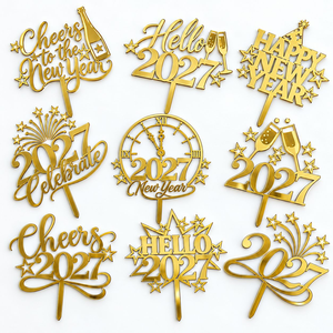 Decorazioni per Torte in Acrilico per <span class=keywords><strong>Capodanno</strong></span> 2027, Accessori per Torte di Compleanno, Decorazioni per Feste di Fine Anno, Vendita all'Ingrosso - Product Image 1
