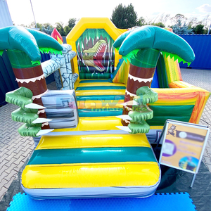 บ้านลมไดโนเสาร์เป่าลมพร้อมสไลเดอร์สำหรับเด็ก - Product Image 1