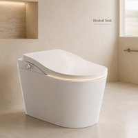 Couverture de toilette intelligente à chauffage instantané avec siège de toilette intelligent, lavage à l'eau chaude, séchage à l'air et télécommande