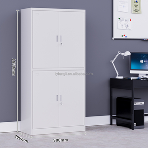 خزانة ملفات فولاذية حديثة بقسمين قابلة للقفل، خزانة ملفات معدنية قابلة للتعديل للمكتب والمنزل والمدرسة والشقة - Product Image 6