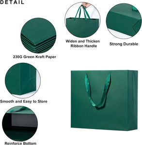Sacs cadeaux en papier personnalisés de luxe pour bijoux, avec impression de votre propre logo, pour la vente en gros de vêtements et le commerce de détail - Product Image 3