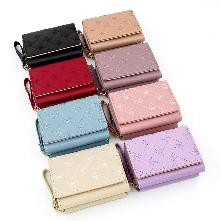 Cute Women Long Bow Leather Thin Wallet Purse Multi ID Credit Card Holder  Gifts | eBay