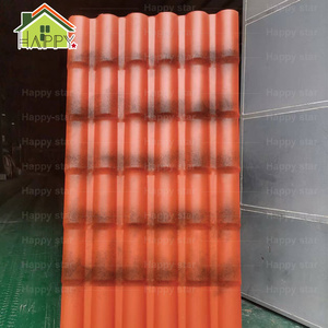 Tejas Romanas Dobles Retro de Resina para Techos, Láminas de Techo <span class=keywords><strong>Roma</strong></span> de Resina Sintética ASA PVC UPVC, Ignífugas para Hoteles y Parques - Product Image 1