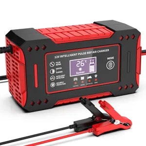 High speed quick Automatic Pulse repair intelligent Smart Battery Charger LCD Display 12v 24v car Lead Acid Battery Charger