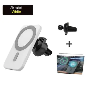 Suporte automotivo magnético sem fio 15w, suporte para carregamento rápido sem fio, para iphone 12 pro max