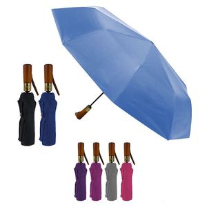 Parapluie pliant automatique de haute qualité avec manche en bois pour adultes - Product Image 4