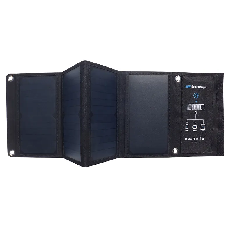 Cargadores para celular solare 28w, carregador de painel solar de energia rápida usb smart phone solares