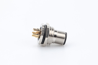 Connecteur M12 circulaire à code K, étanche, montage sur panneau frontal, cloison étanche, code A B C D, 3p 4p 5p 8p 12p 17p, conversion IP67 IP68