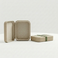 Custom Molded Pulp Eco-Friendly Recyclable Cosmetic Box Packaging for Face Cream Loose Powder Skincare Balm Soap Solid Paste