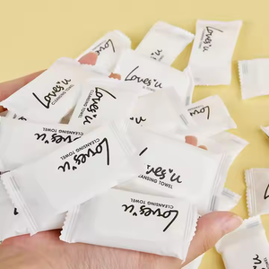 Serviettes en coton non tissé jetables comprimées en forme de pièce de monnaie pour le nettoyage du visage et les voyages en camping en plein air, lingettes pour les mains - Product Image 5