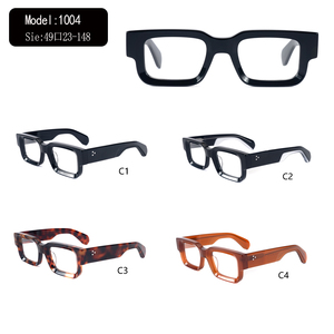 Monturas de gafas rectangulares con montura completa en color caparazón de tortuga, anti-UV, para adultos, unisex - Product Image 3