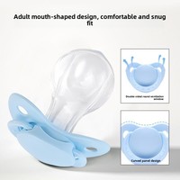 Sucette en silicone de qualité alimentaire pour adultes, pour soulager l'anxiété, favoriser le sommeil, confortable, avec une conception de bouche standard pour la relaxation du stress
