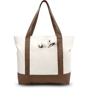 Sac fourre-tout en toile de coton biologique, réutilisable, écologique, recyclé, uni, personnalisable avec logo et taille, pour courses - Product Image 1