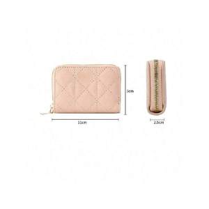 Cartera de PU Acolchada Rosa para Mujer, con Múltiples Ranuras para Tarjetas, Ligera, Impermeable, Moderna, Linda, Elegante y Multifuncional con Cierre - Product Image 3