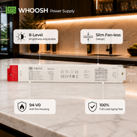 Alimentation LED fine WHOOSH 300W 24V 12.5A dimmable 0-10V PWM à démarrage progressif sans ventilateur pour éclairage de scène