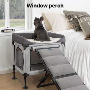 Hoogwaardig groothandel fabrieksrecht hoekig polyester afneembaar wasbaar vezel hondenbed voor honden - Product Image 6