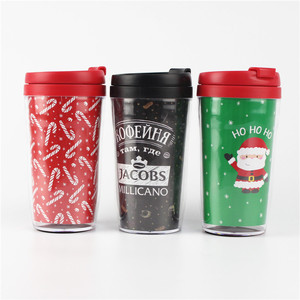 <span class=keywords><strong>Taza</strong></span> de Viaje de Plástico de Doble Pared con Inserto de Papel Extraíble, Tazas de Café de Viaje, Vasos de Plástico con Tapas para Manualidades Escolares - Product Image 1